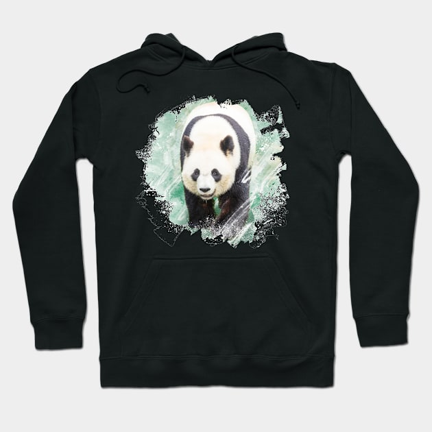 Panda Bear Bamboo Wildlife Animal Nature Forest Watercolor Hoodie by Cubebox